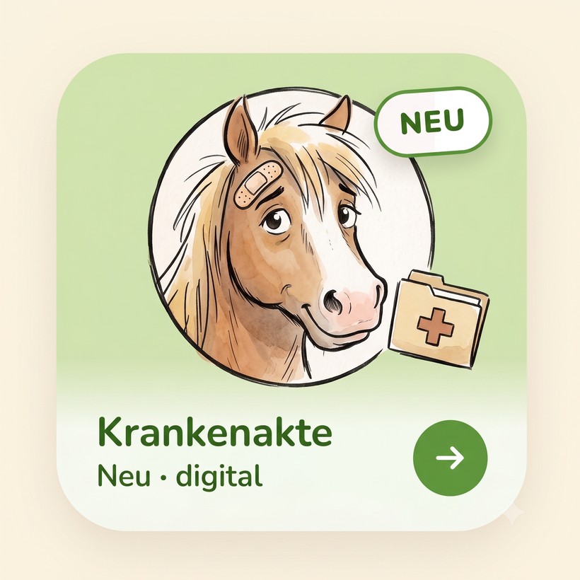 Krankenakte – neue digitale Gesundheitsakte fürs Pferd