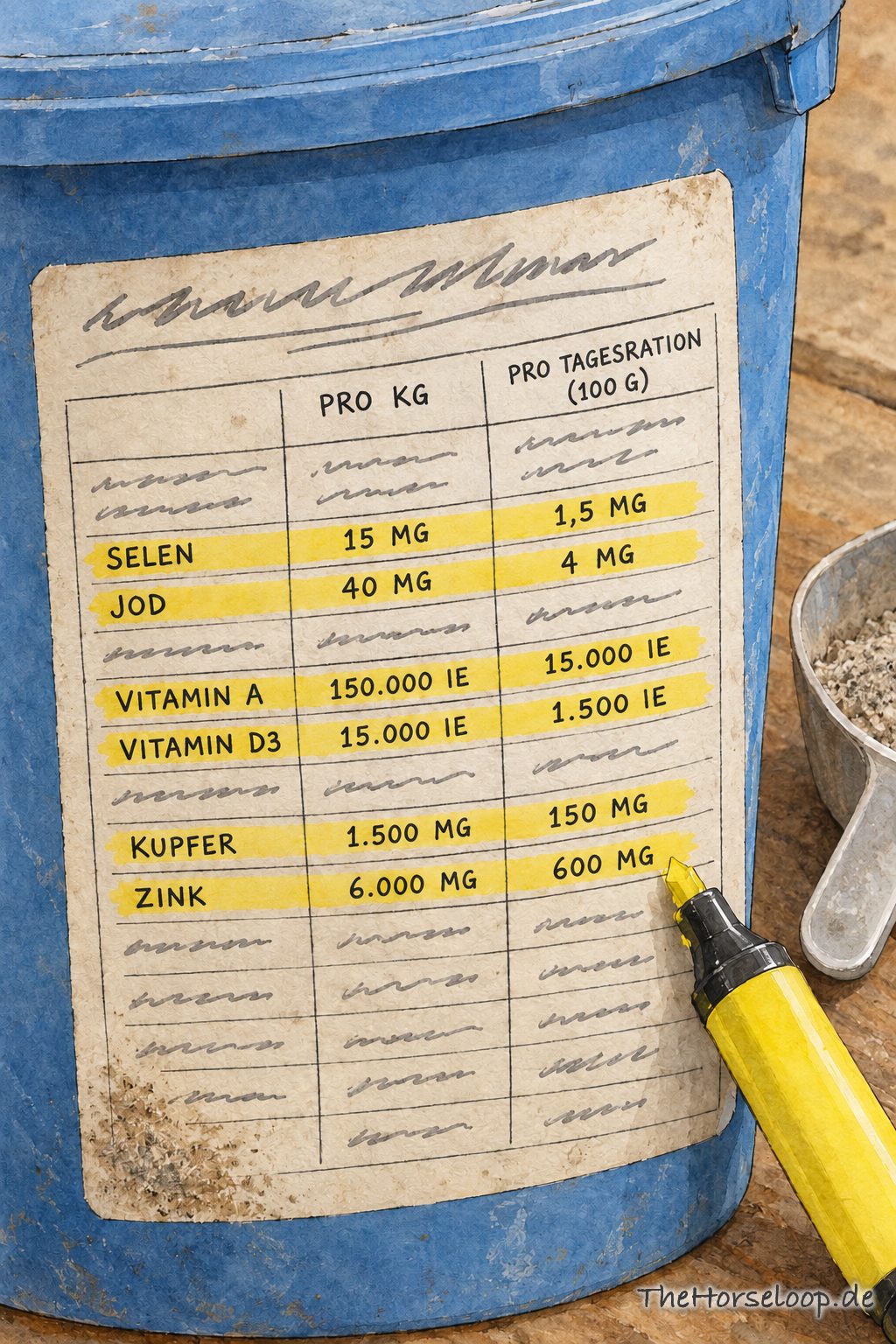 Die Deklaration steht pro kg - gefüttert werden 100 g. Wer die Spalte verwechselt, rechnet mit dem Zehnfachen. Werte beispielhaft.